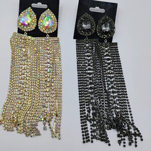 Holiday/Upscale earrings - new, 5 inch dangle
